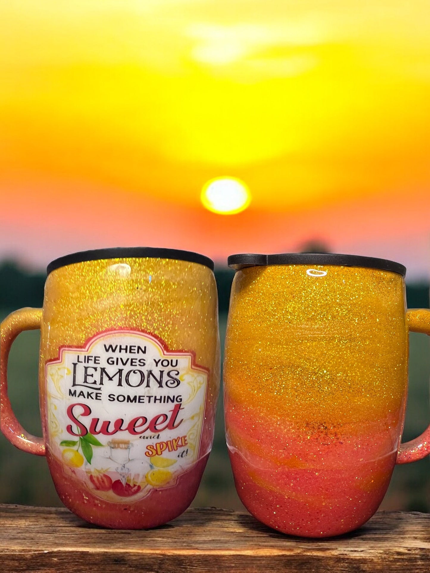 When life gives you lemons... Coffee / Cocktail 15 oz. tumbler Stainless Steel