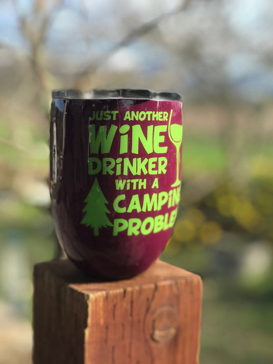 Wine glass with lid stainless steel wine Drinker with a Camping Problem