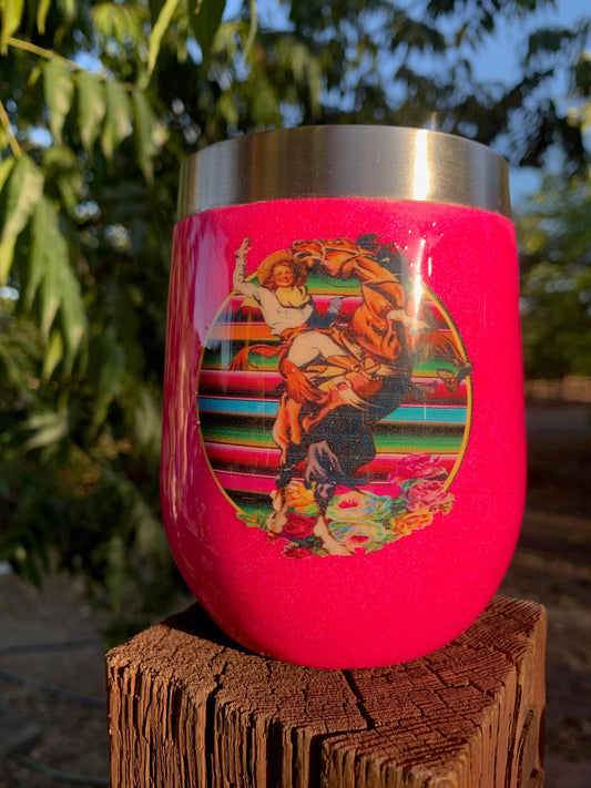 Girl Legend - Calamity Jane Stainless steel wineglass 12 oz with lid