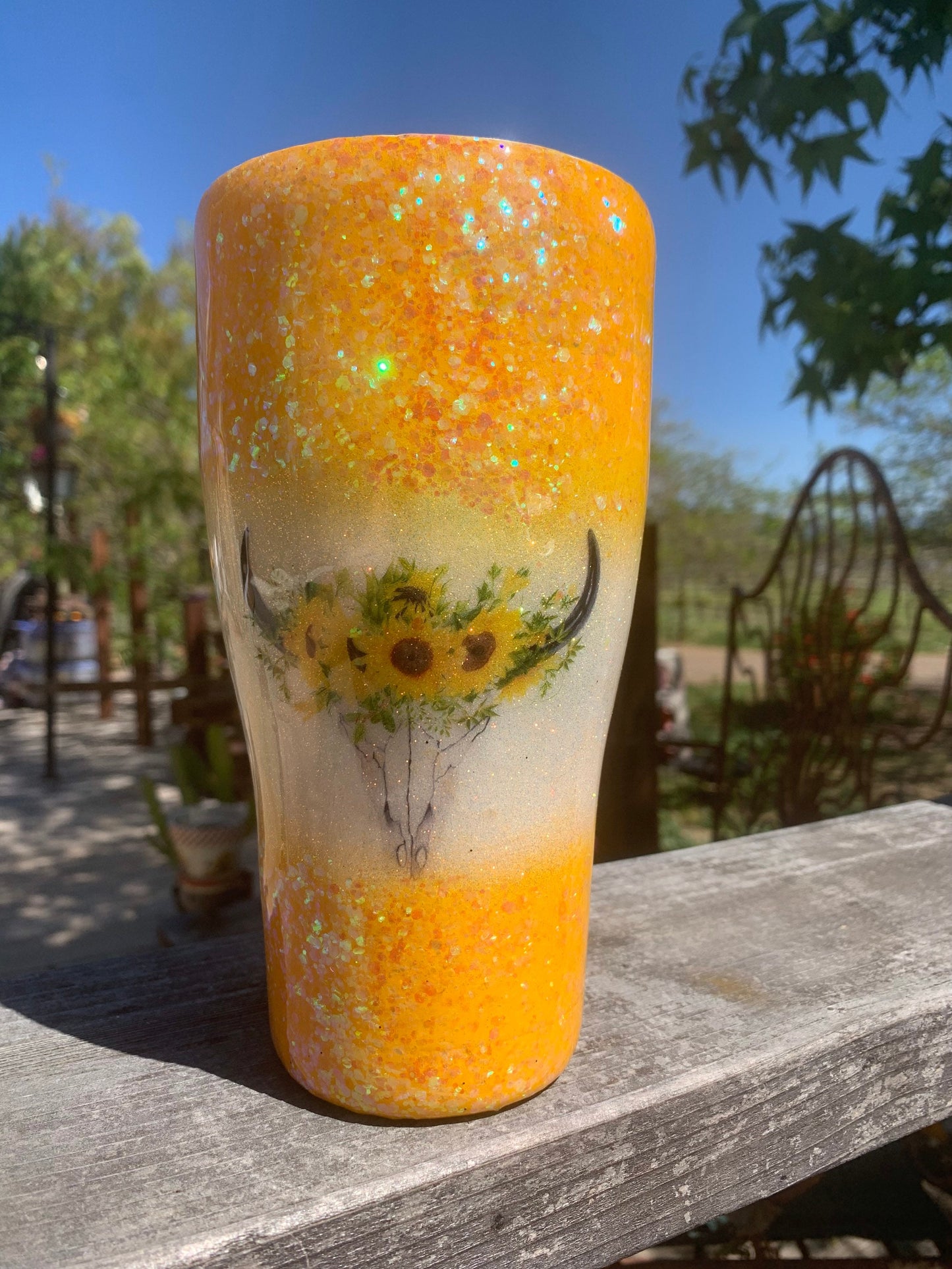 Stay Wild Sunflower  30 oz. Stainless steel tumbler.