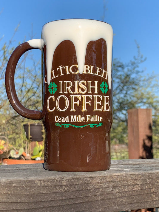 Irish coffee coffee mug 12 oz. stainless steel with lid