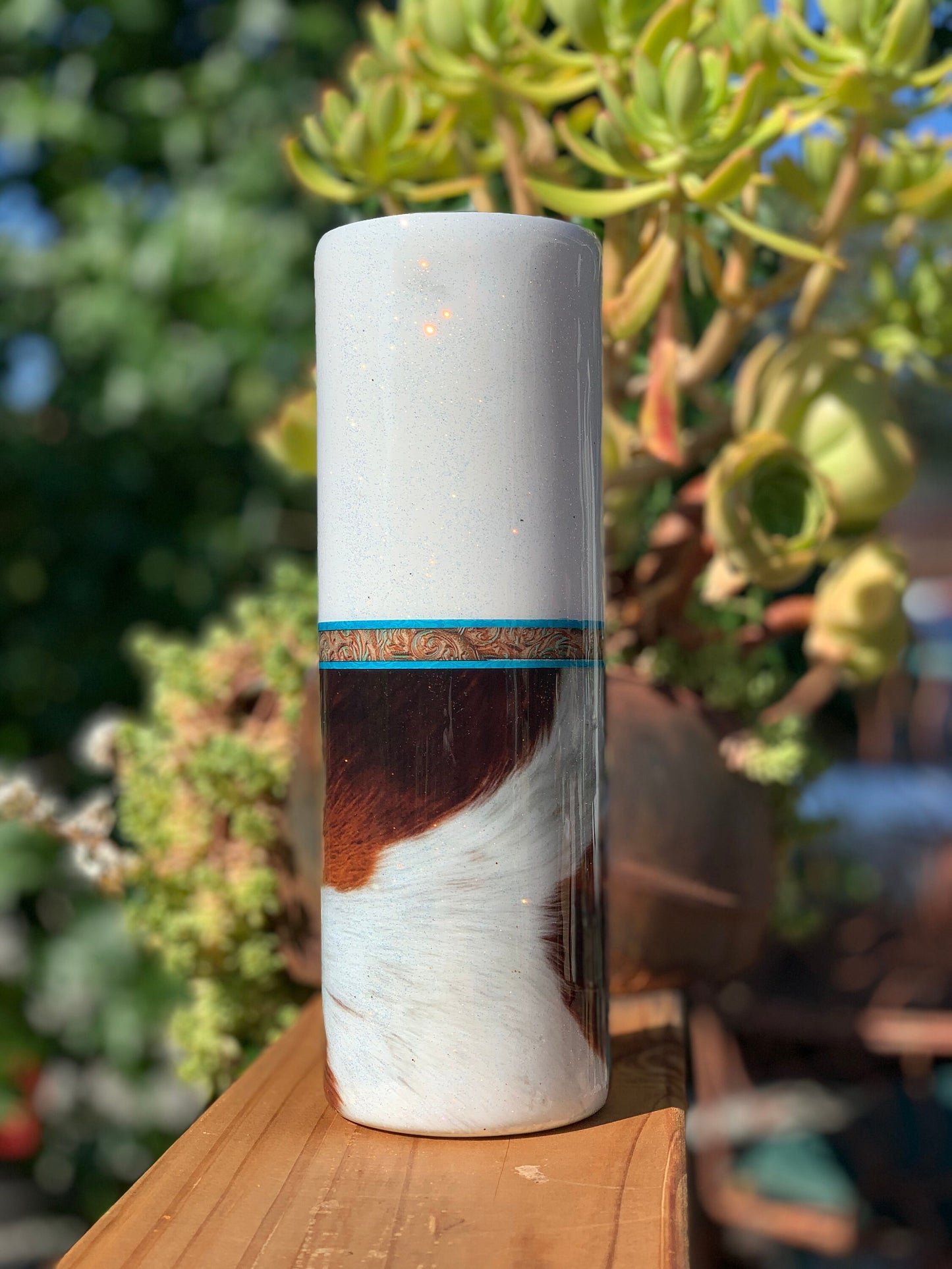 Yeehaw Cowboy Cowgirl Cow print Gnomes 30 oz. stainless steel tumbler with lid and straw