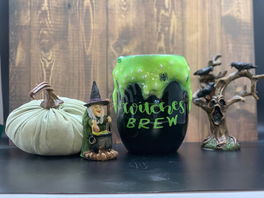 Witches  Brew Cauldron Wine Glass