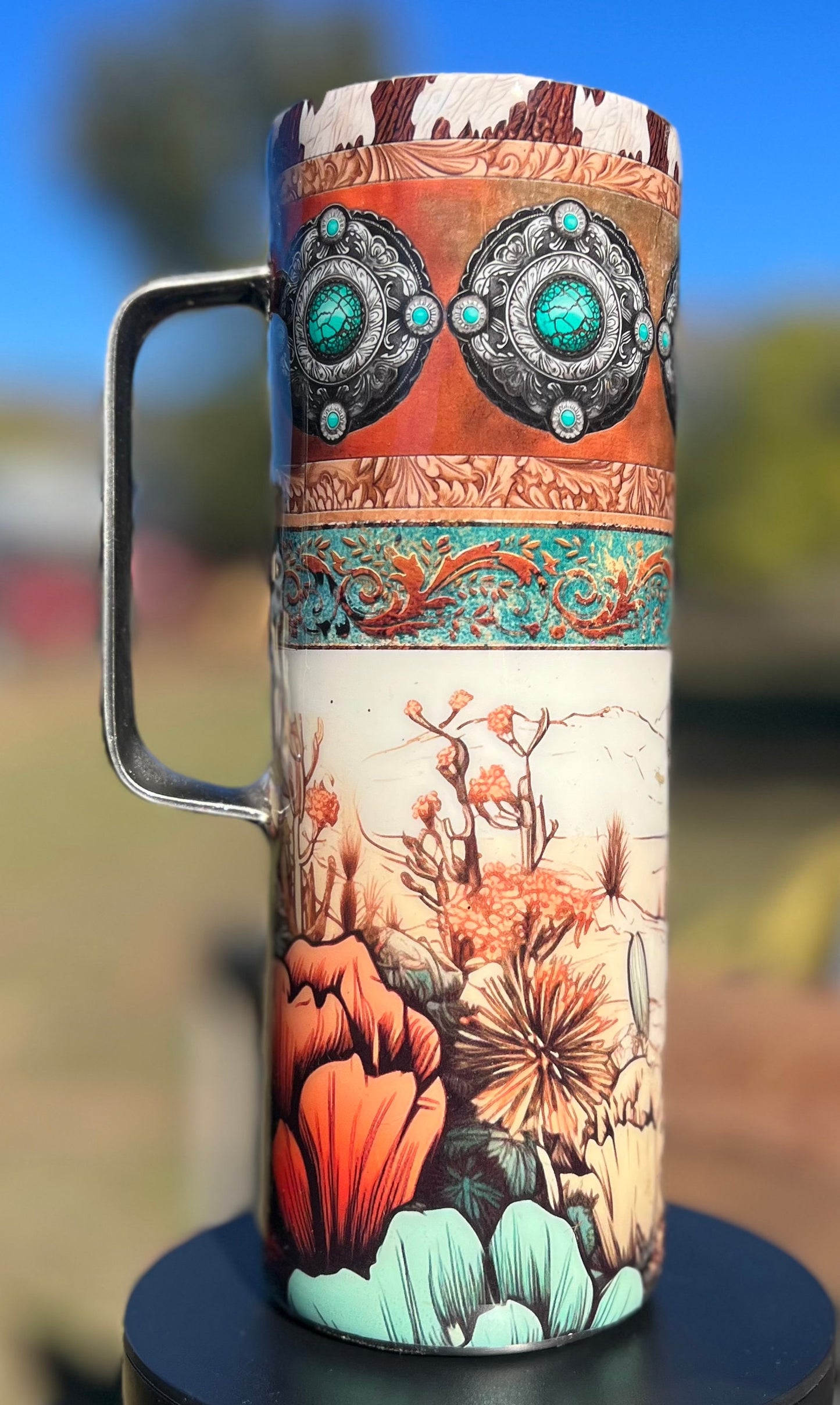 Western desert tumbler 20 oz stainless steel