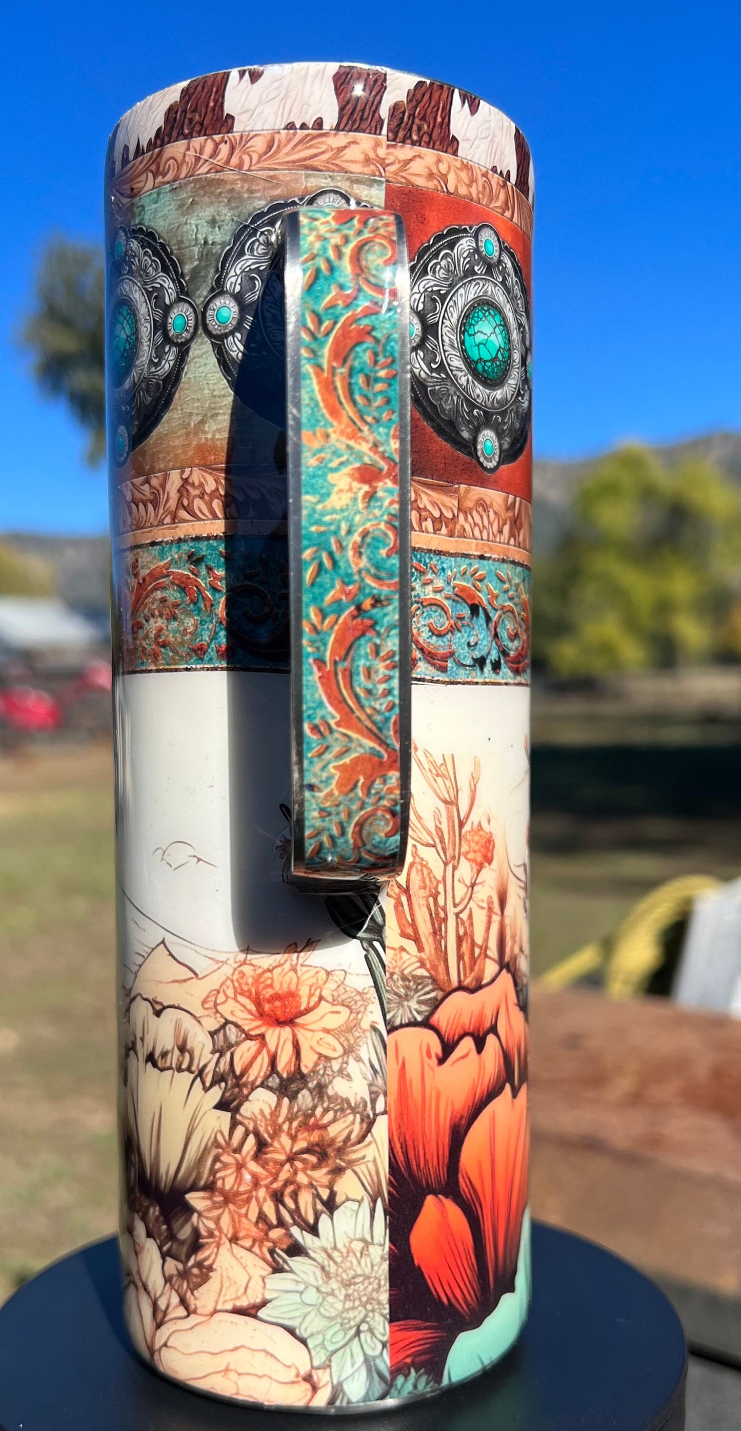 Western desert tumbler 20 oz stainless steel