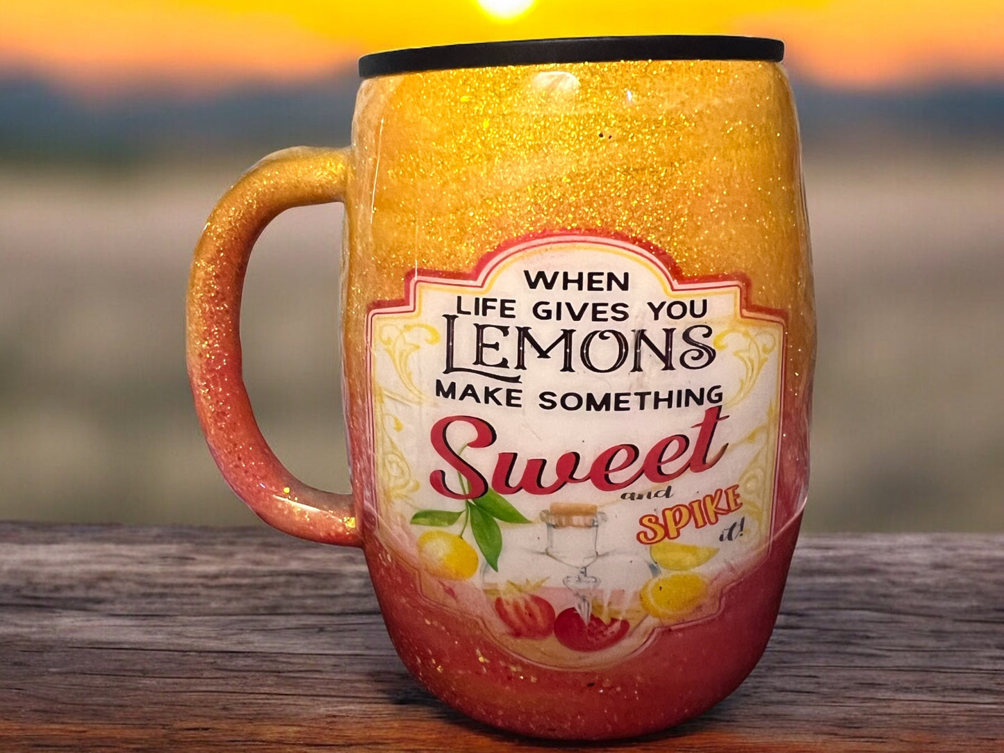 When life gives you lemons... Coffee / Cocktail 15 oz. tumbler Stainless Steel